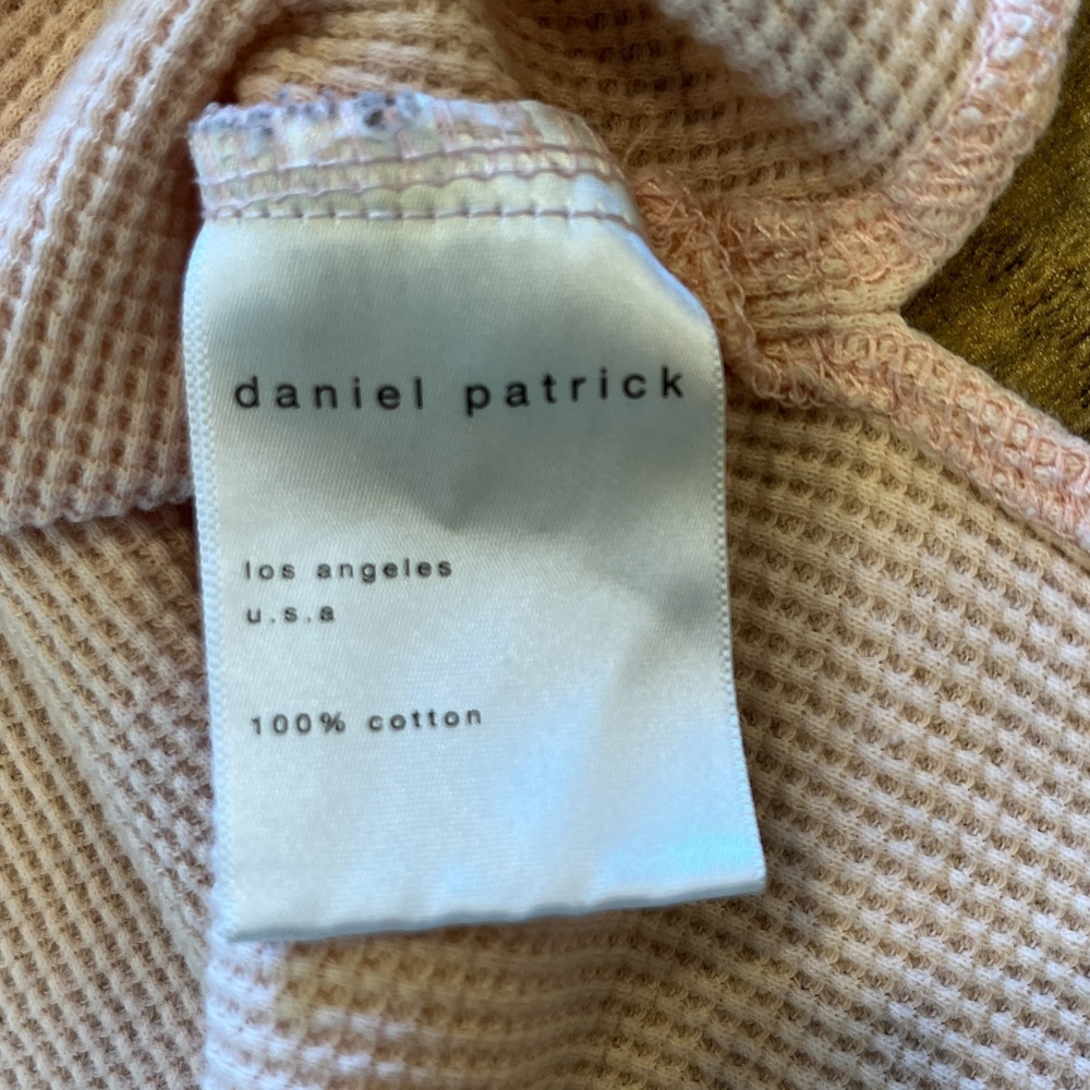 Daniel Patrick Pink Cotton Waffle Knit Flutter Sleeve Top Medium M - Picture 6 of 9